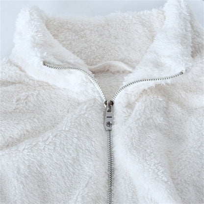 Pluche Trui Crop Zacht en Warme Design