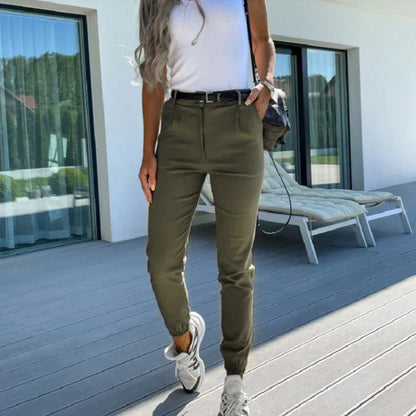 Dames Chino Jogger Broek Comfortabel en Modieus
