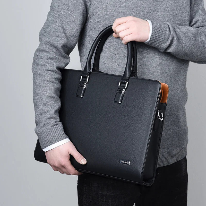 Heren Laptoptas Luxe Leder Portaro