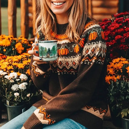 Warme Etnische Trui voor Vrouw Winter Collectie - Mode Vibes