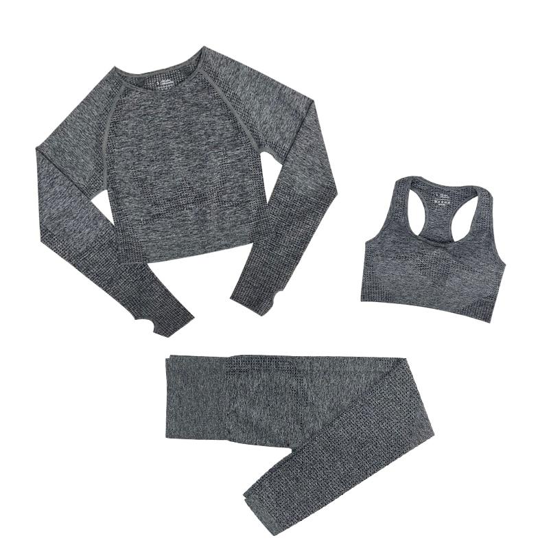 Vrouwelijke Sportset 3-delig Fitness Outfit