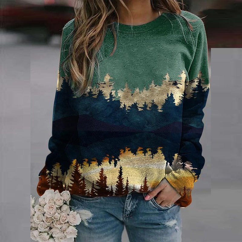 Dames Trui Natuurprint Comfortabel Warme Richarda