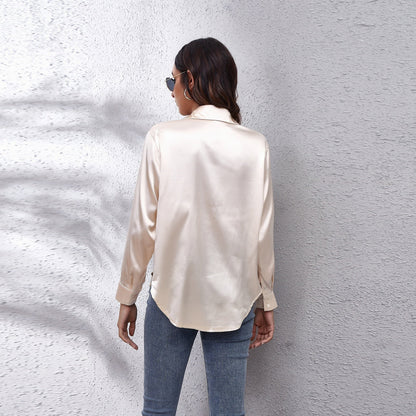 Dames Blouse van Satijn Zacht en Elegант