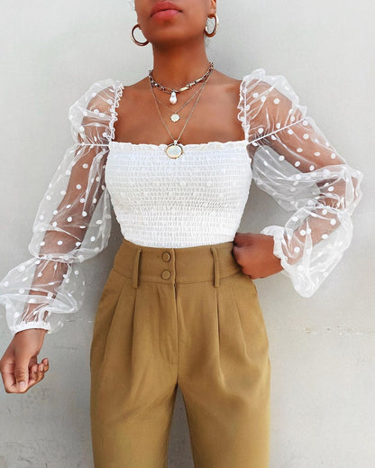 Dames Top met Mesh Stijlvol en Uniek