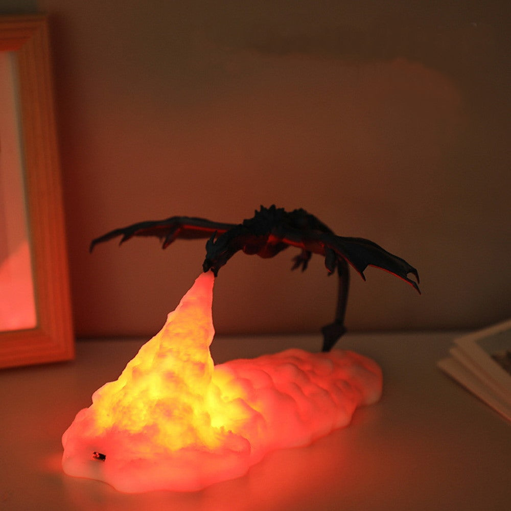 Draadloze Lamp met Draak Ontwerp Warm Wit Licht