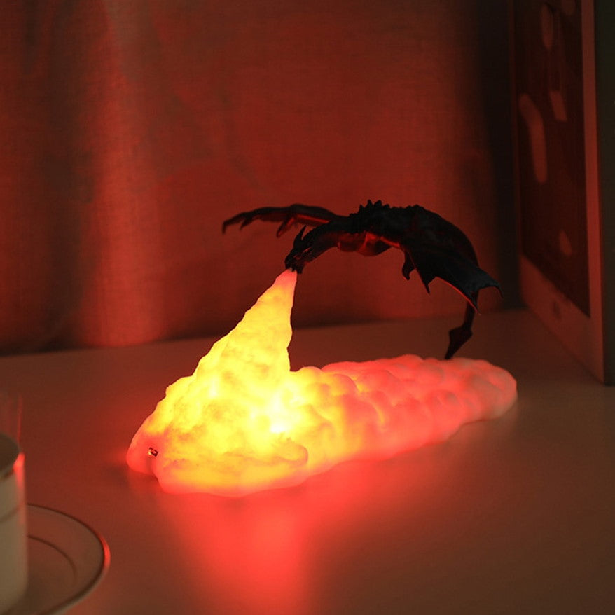 Draadloze Lamp met Draak Ontwerp Warm Wit Licht