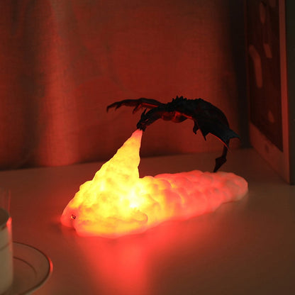 Draadloze Lamp met Draak Ontwerp Warm Wit Licht