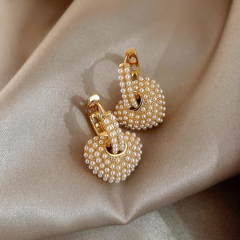 Gouden Oorbellen met Parel voor Dames Elegant Design