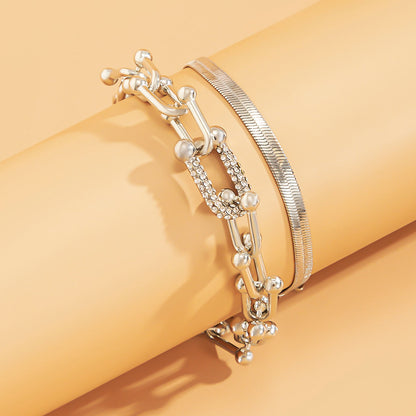 Gouden en Zilveren Armband Set 2-delig