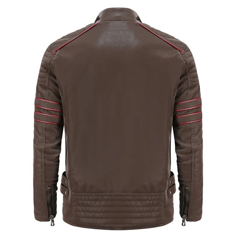 Heren Leren Bikerjack Tobias-Jan Leer Motorjack