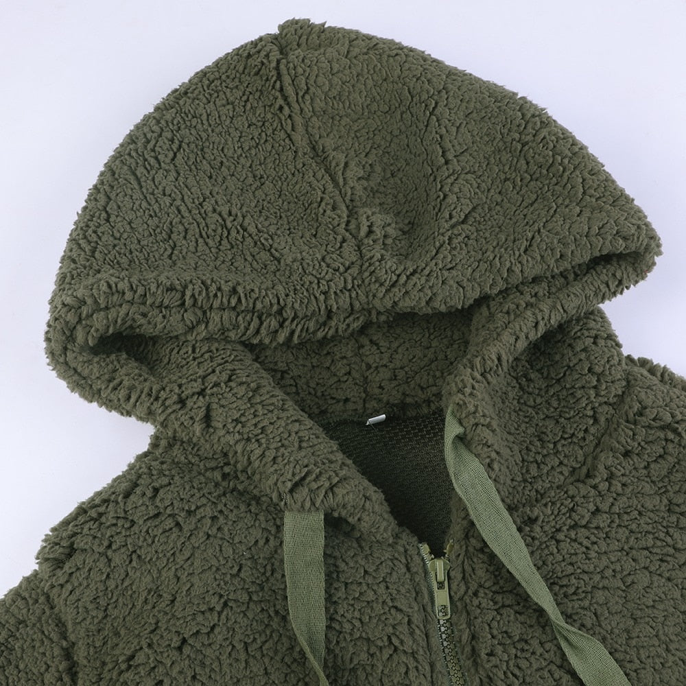 Zacht Teddy Vest Capuchon Warm en Comfortabel