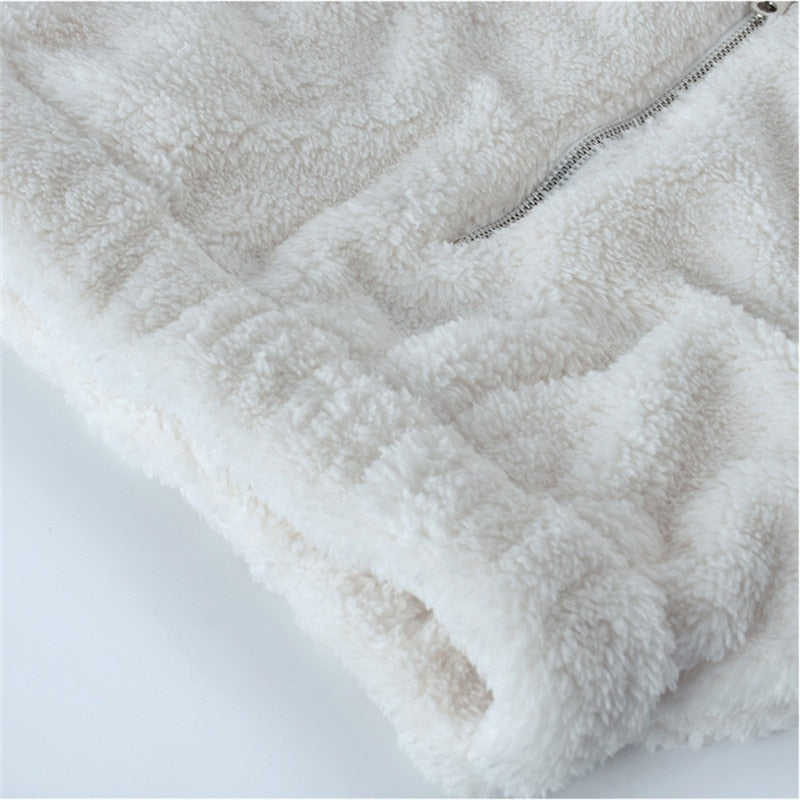 Pluche Trui Crop Zacht en Warme Design