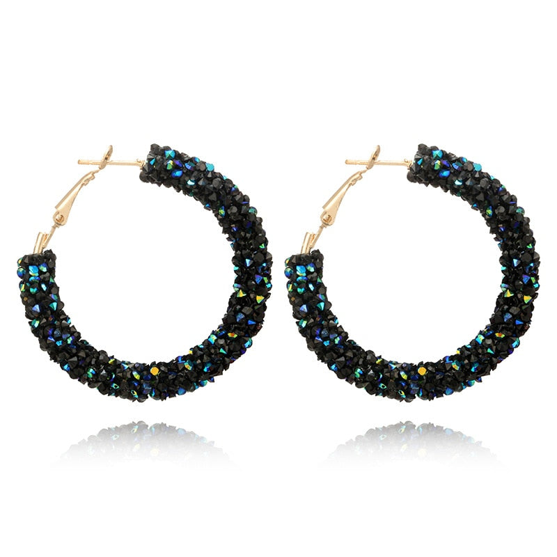 Feestelijke Oorbellen | Glitter Hoops voor Vrouw