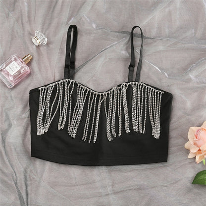 Vrouwelijke Crop Top Feestelijk en Stijlvol