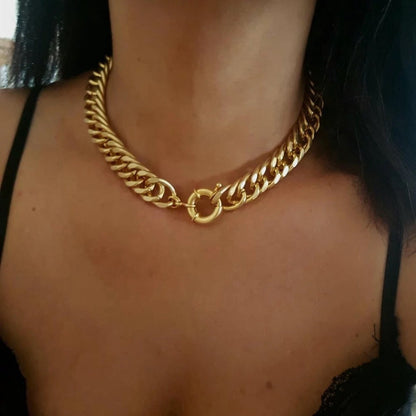 Ketting Halsketting RVS Gouden Kleur Niet Verkleurend - Mode Vibes
