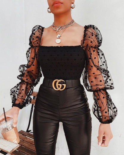 Dames Top met Mesh Stijlvol en Uniek