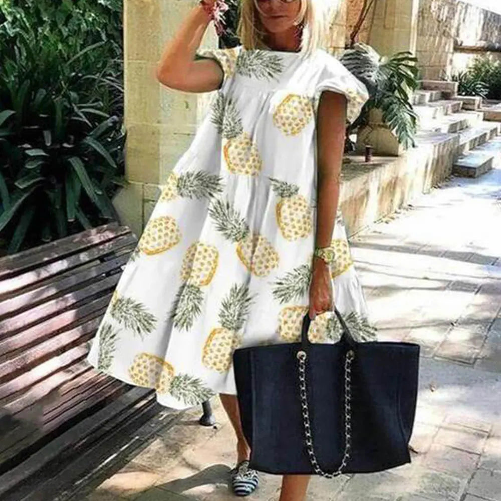 Vintage Jurk Losse Zomerjurk Vrouwen - Mode Vibes