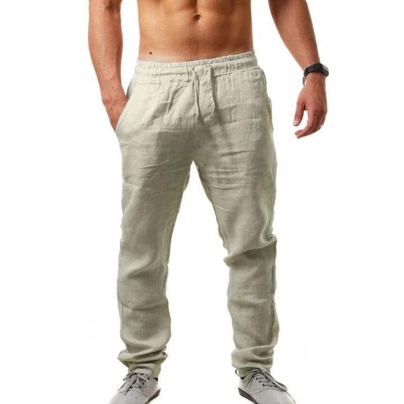 Linnen Broek Heren Luchtig Comfortabel