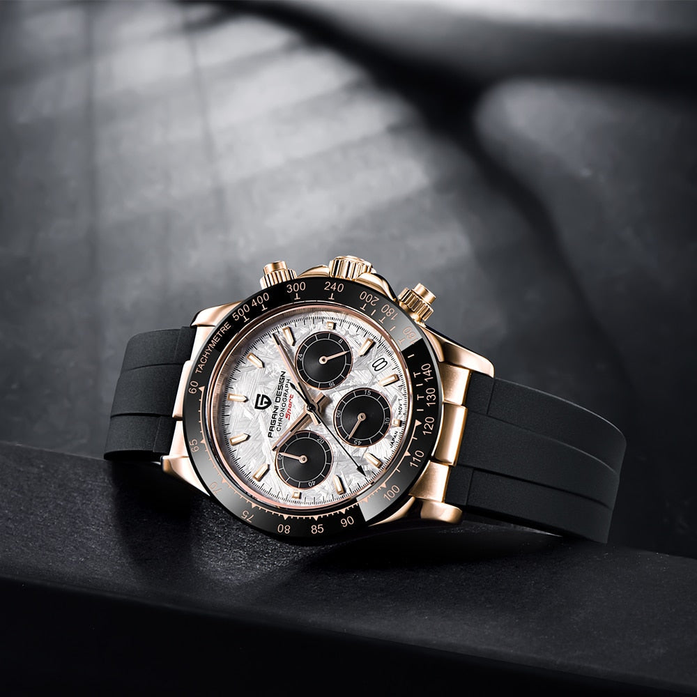 RVS Herenhorloge Sapphire Blauw Luxe Design - Mode Vibes