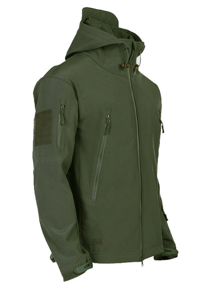 Heren Softshell Jas Waterdicht Winddicht met Capuchon