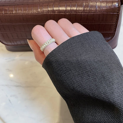 Gouden Ring met Parel Elegante Luxe Sieraden