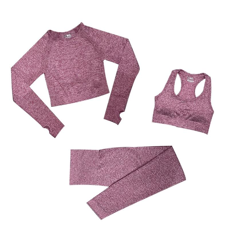 Vrouwelijke Sportset 3-delig Fitness Outfit