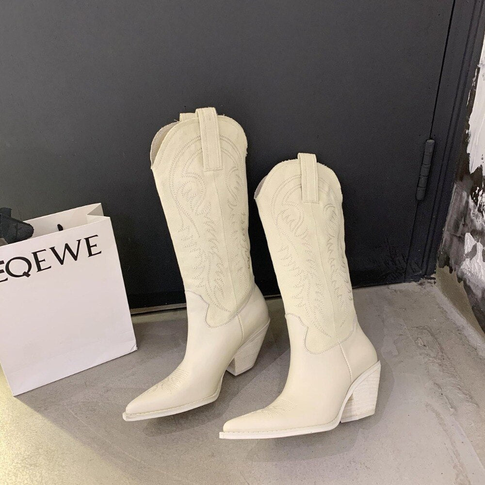 Cowboy Boots Hoge Kwaliteit Leren Rijlaarzen