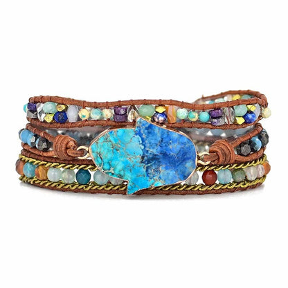 Turkoois Armband Blauw Hamsa Zilveren Sieraad