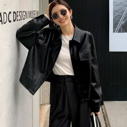 Leren Jas Audrey Stijl Lange Leren Coat