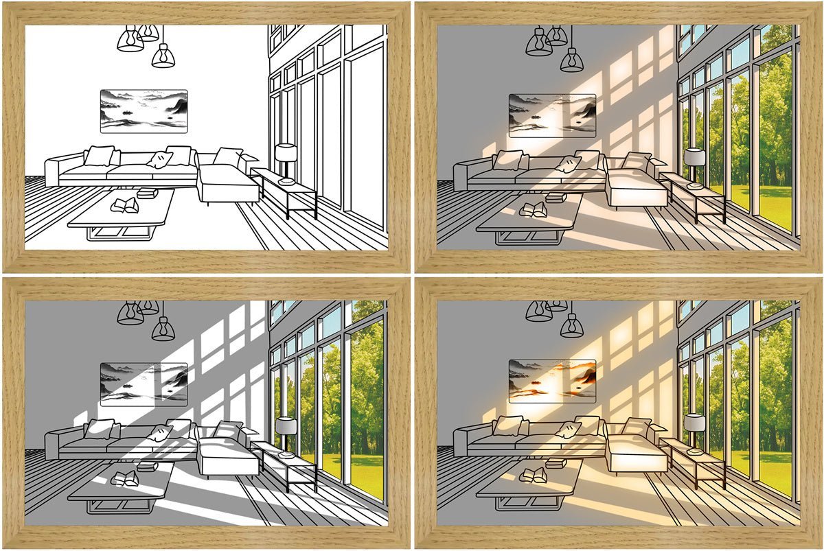 LED Kunstverlichting – Moderne Luminza Schilderij