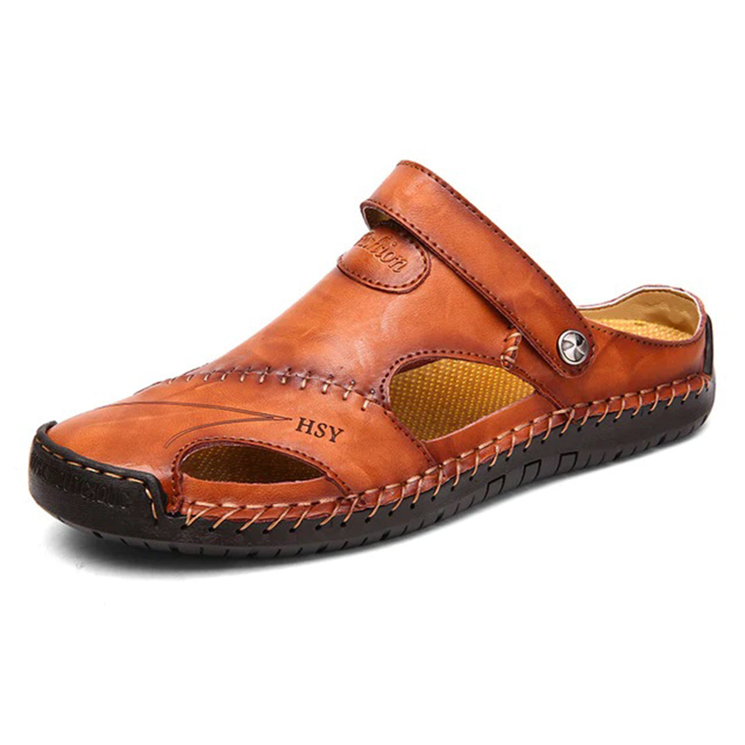 Heren Zomersandalen Casual Leren Sandalen - Mode Vibes