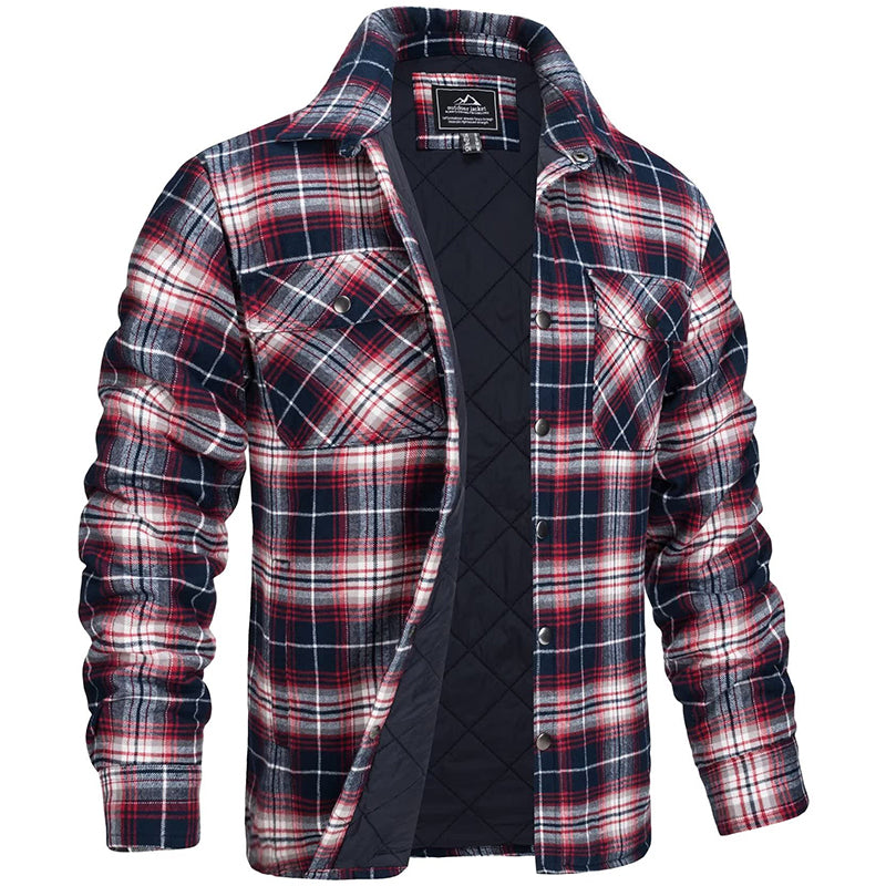 Heren Geruite Jas | Winterjas | Comfortabel warm in herfst & winter