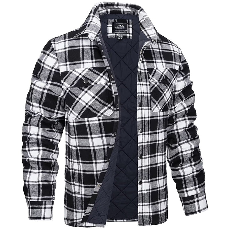 Heren Geruite Jas | Winterjas | Comfortabel warm in herfst & winter
