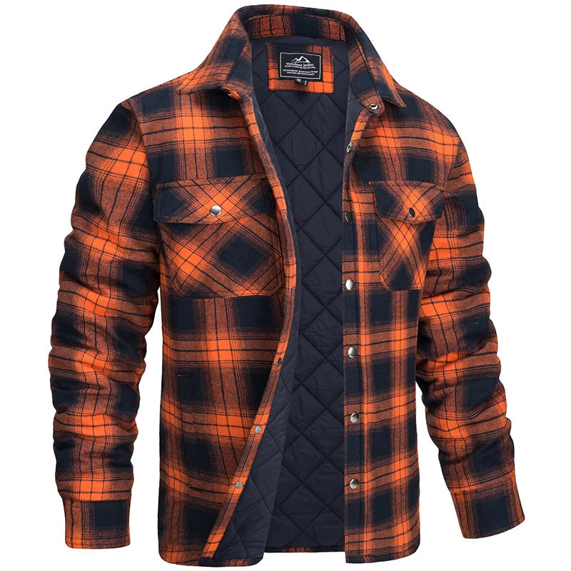 Heren Geruite Jas | Winterjas | Comfortabel warm in herfst & winter