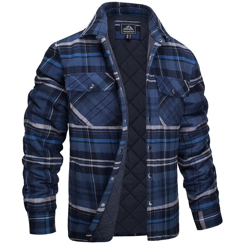 Heren Geruite Winterjas Warm en Comfortabel - Mode Vibes