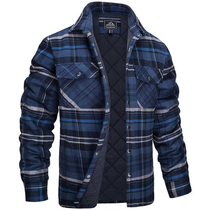 Heren Geruite Winterjas Warm en Comfortabel - Mode Vibes
