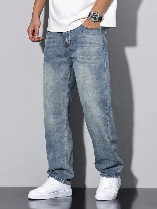 Heren Jeans Straight Leg Comfortabel - Mode Vibes