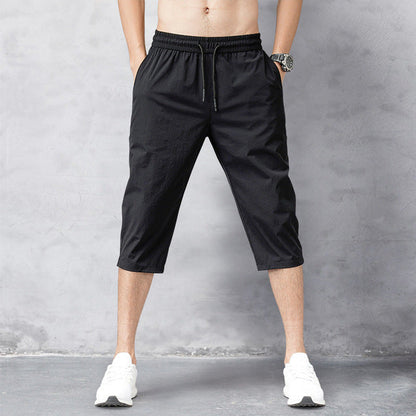 Heren Joggingbroek 3/4 Lengte Zwart Sportief