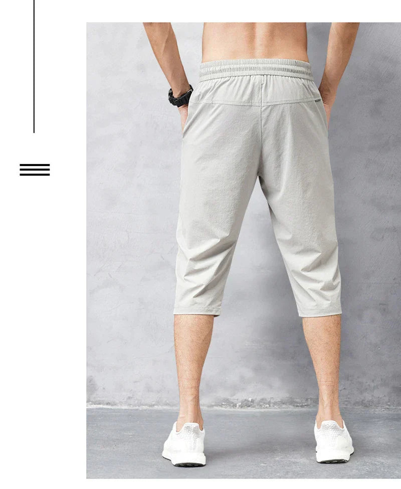 Heren Joggingbroek 3/4 Lengte Zwart Sportief