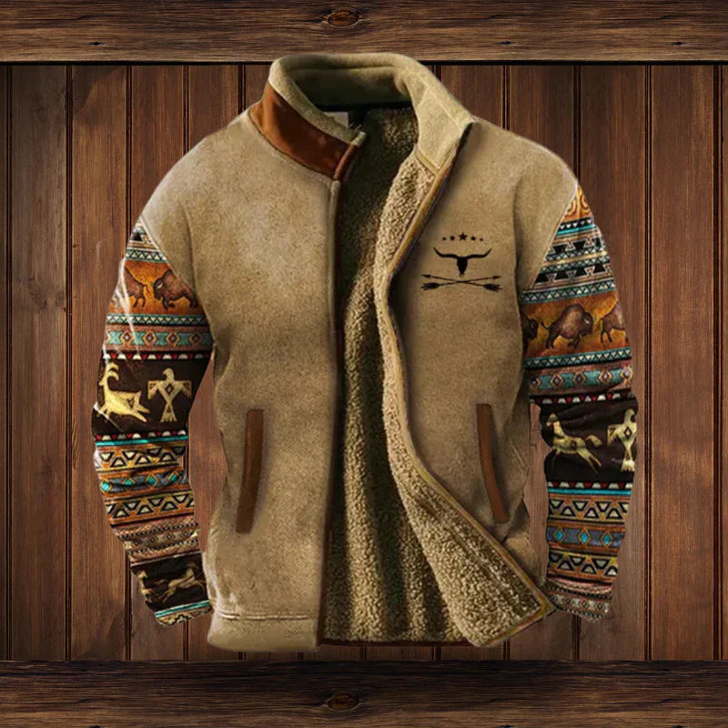 Heren Winterjas Western Stijl Karaktervolle Mouwen - Mode Vibes