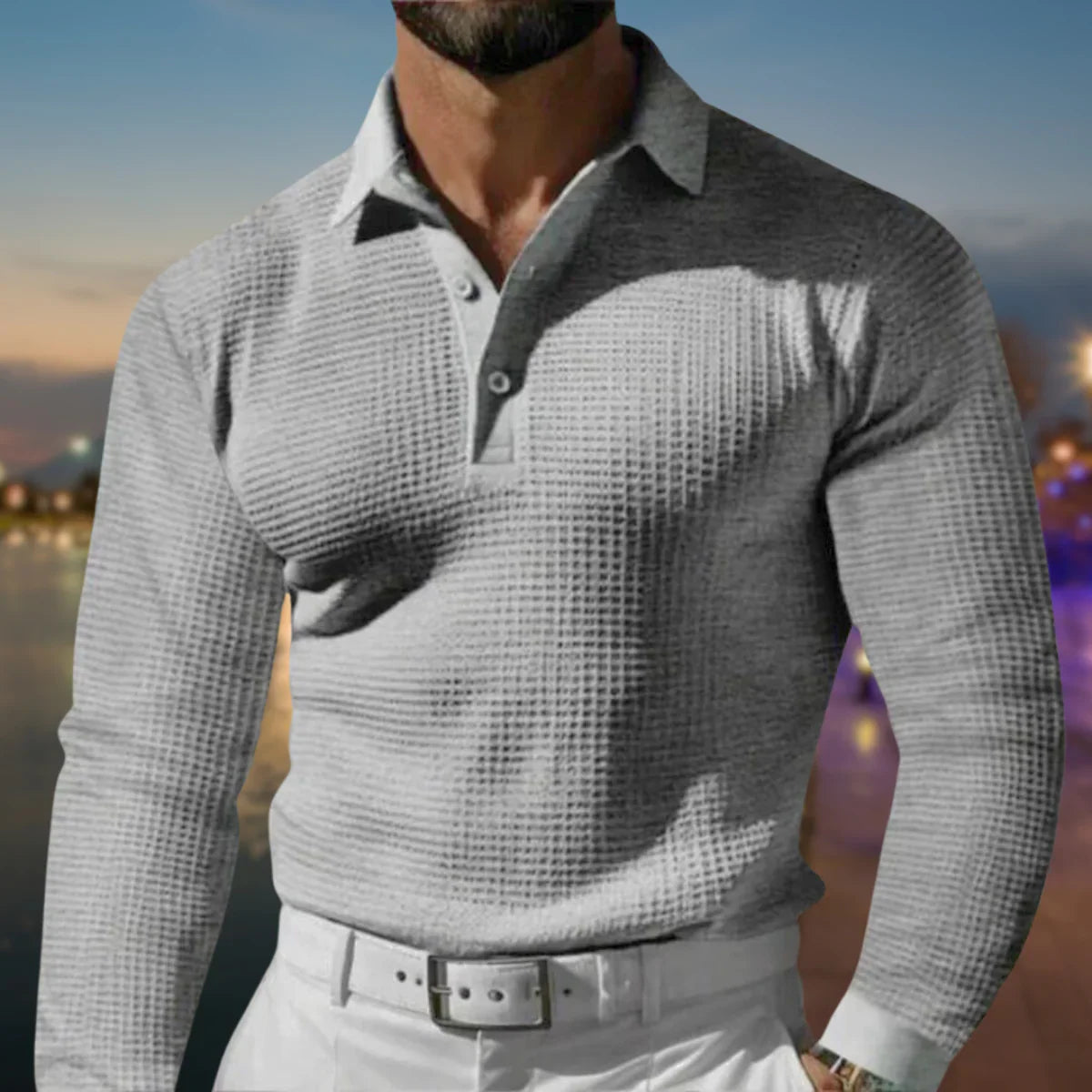 Heren Polokraag Sweater Warm en Comfortabel - Mode Vibes