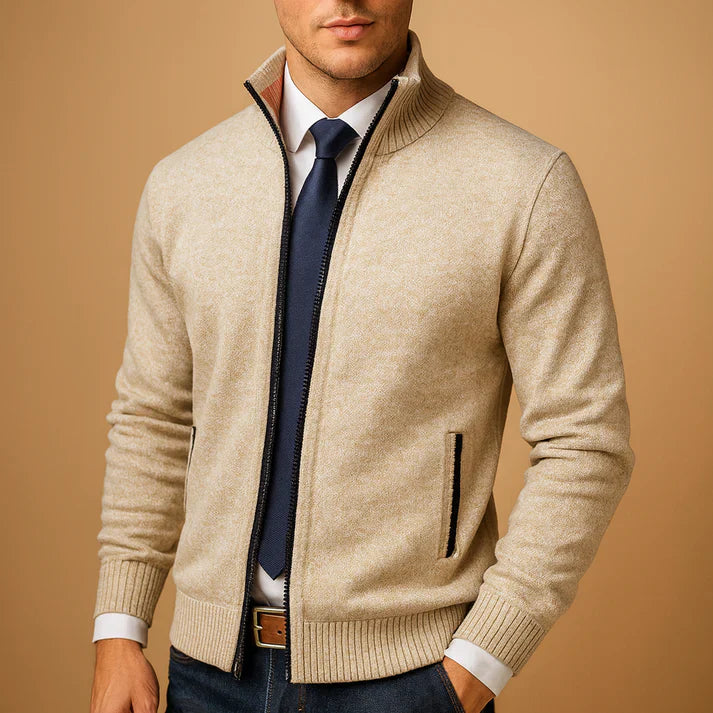Heren Vest Met Rits Klassieke Stijl - Mode Vibes