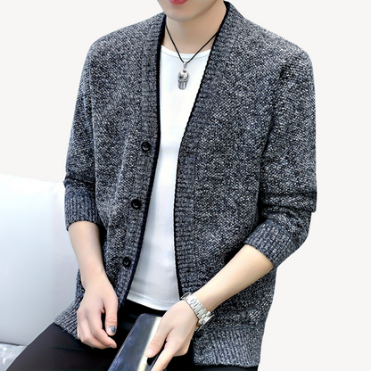 Heren Cardigan Trui met Geruite Voering 4