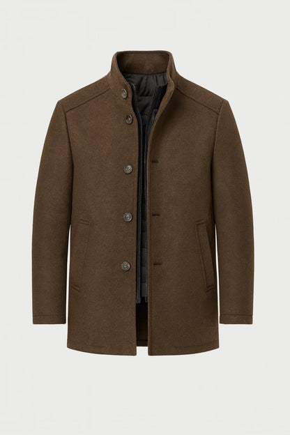 Heren Winterjas Met Knoopsluiting Premium Kwaliteit