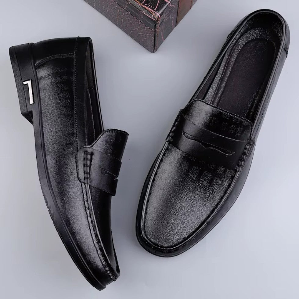 Heren leren loafers instappers casual schoenen 1
