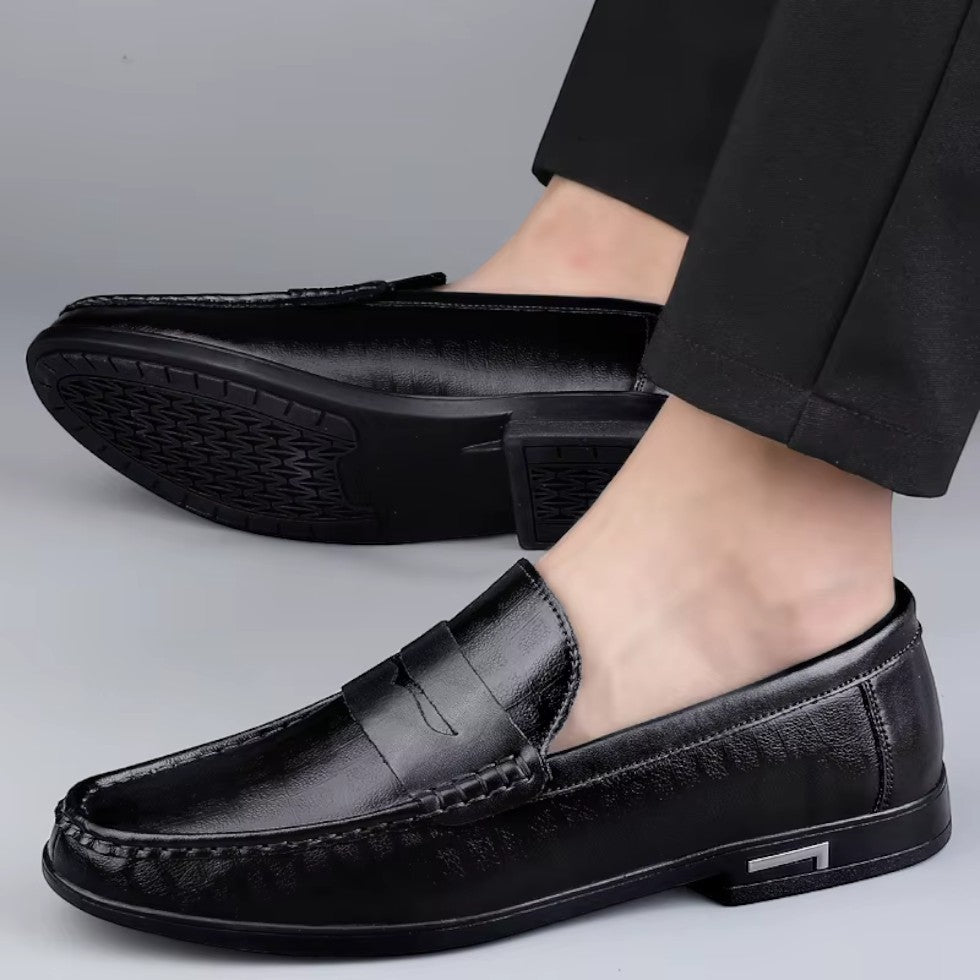 Heren leren loafers instappers casual schoenen 2