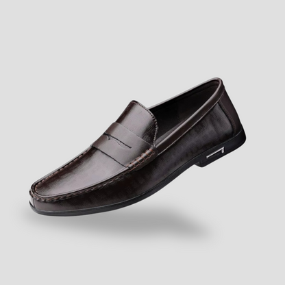 Heren leren loafers instappers casual schoenen 4