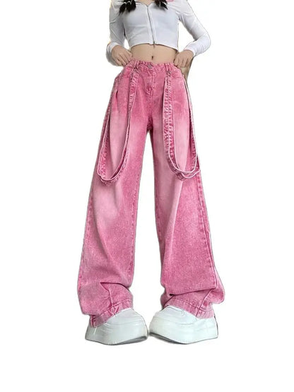 Herfst Denim Broek met Uitsnijdingen voor Vrouwen