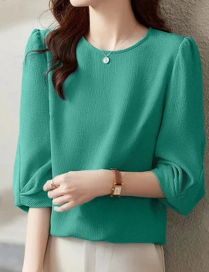 Herfst Lente Dames Blouses - Stijlvolle Tops met 3/4 Mouwen      3.5
