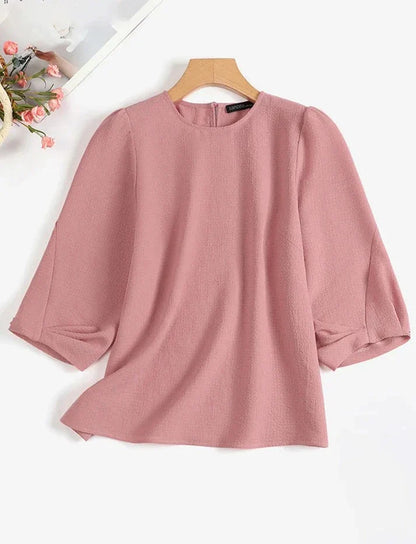 Herfst Lente Dames Blouses - Stijlvolle Tops met 3/4 Mouwen      3.5